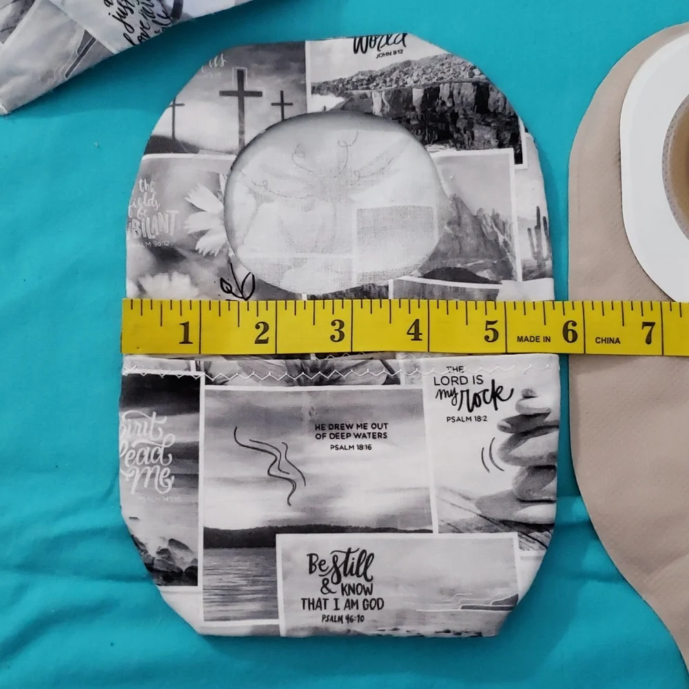 Handmade/Hand Crafted Ostomy/Iliostomy bag cover w/matching reversible face mask